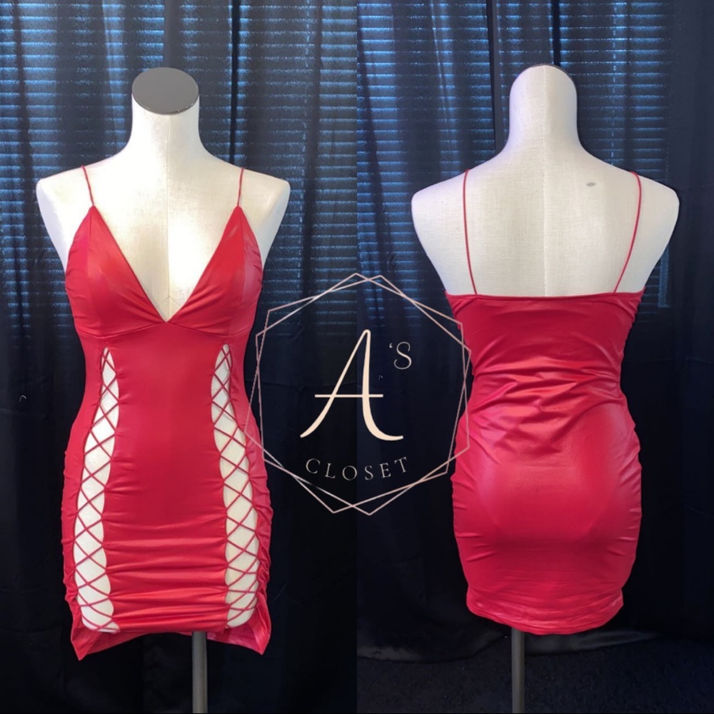 Red Cut Out Dress
